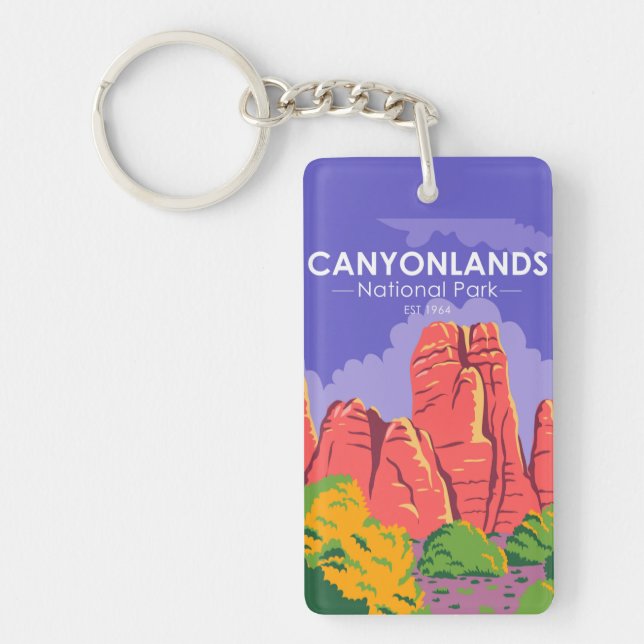 Canyonlands Nationalpark Utah Vintag Schlüsselanhänger (Vorderseite)