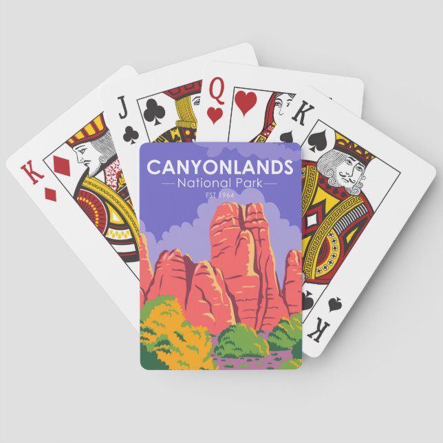 Canyonlands Nationalpark Utah Vintag Spielkarten (Rückseite)