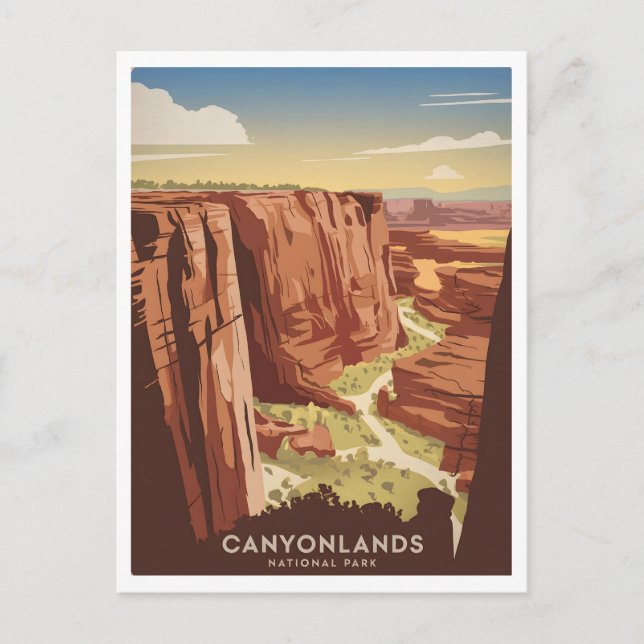 Canyonlands Nationalpark Vintag Postkarte (Vorderseite)
