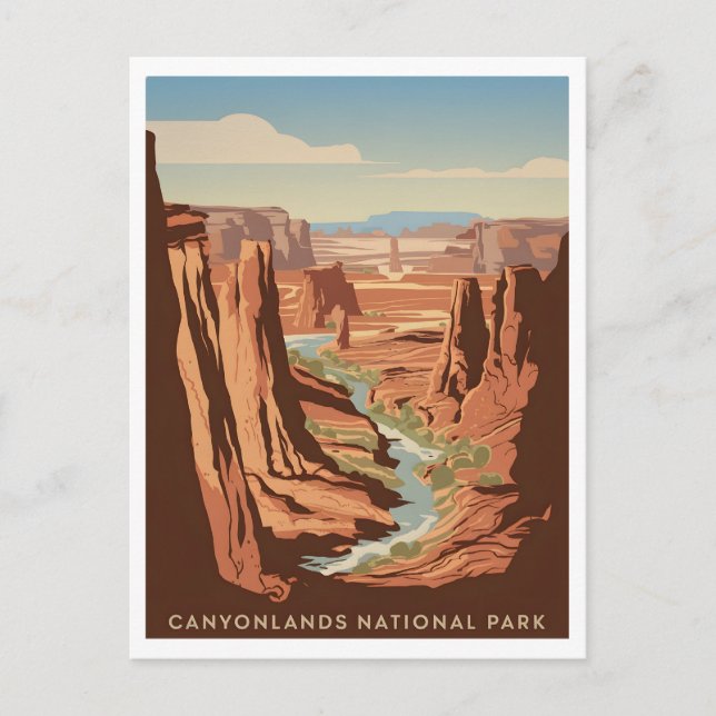 Canyonlands Nationalpark Vintag Postkarte (Vorderseite)
