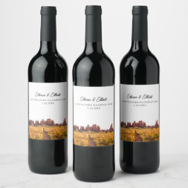 Canyonlands Nationalpark Wedding Personalisiert Weinetikett