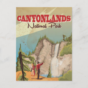 Canyonlands Vintage Reiseplakat Postkarte