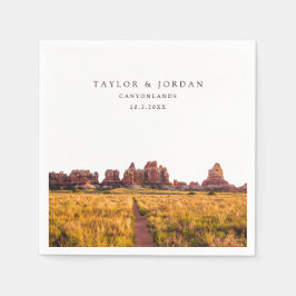 Canyonlands Wedding Paper Cocktail Napkin Serviette