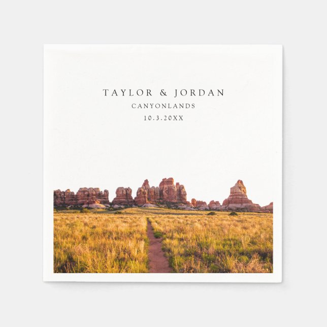 Canyonlands Wedding Paper Cocktail Napkin Serviette (Vorderseite)