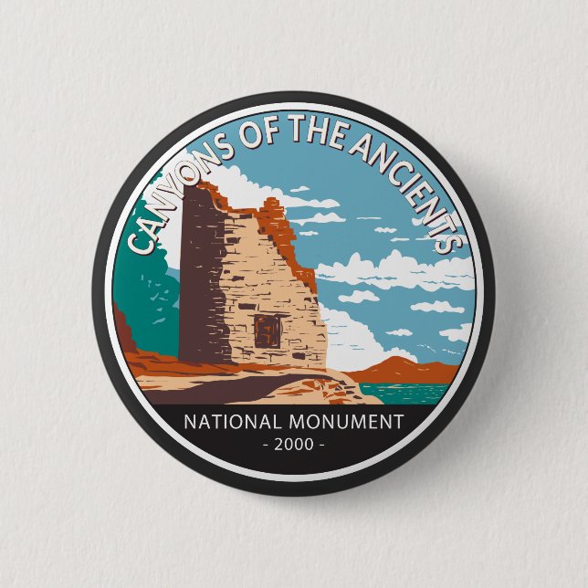 Canyons des antiken Nationalmonumentzirkels Button (Vorderseite)