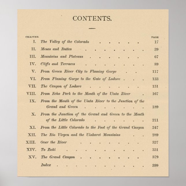 Canyons des Colorado Poster (Vorne)