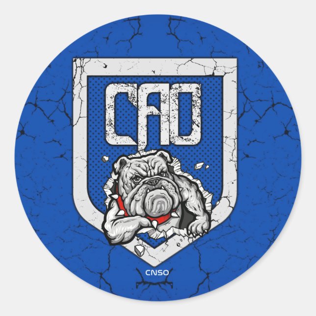 CAO-AUFKLEBER RUNDER AUFKLEBER (Vorderseite)