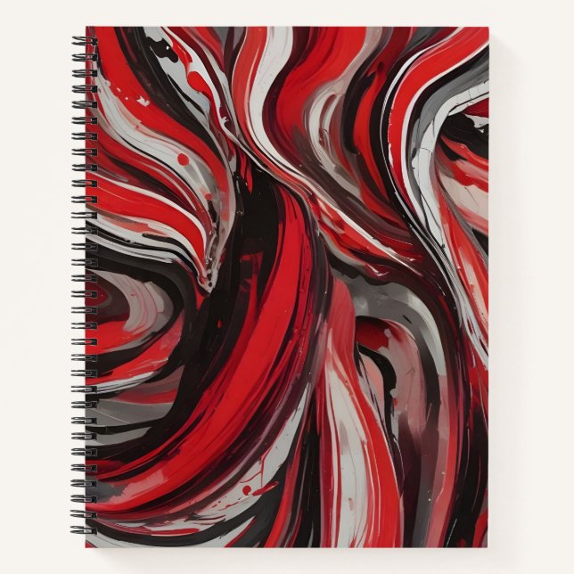 Caos en Rojo, Blanco y Negro Notizbuch (Vorderseite)