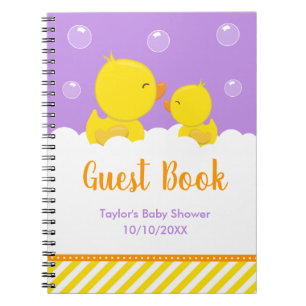 Caoutchouc Jaune pourpre Baby shower livre d'or