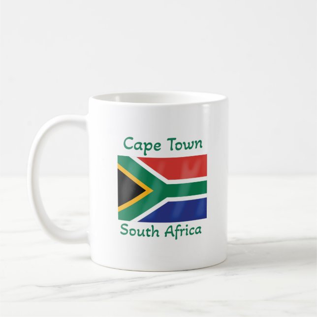 Cap Afrique du Sud Drapeau café Mug (Gauche)