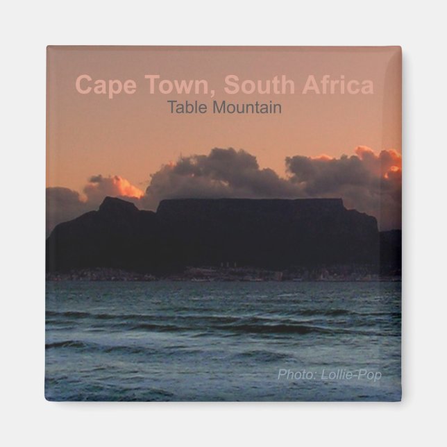 Cap Afrique du Sud Photo Souvenir Magnets (Devant)