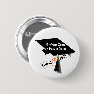 Cap and Diploma Class of 2026 Abschluss Button