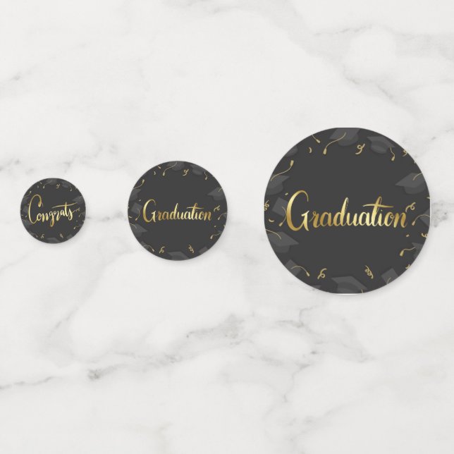 Cap & Confetti Graduation Congrats Confetti Konfetti (Vorderseiten)