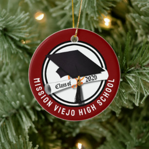 Cap Diploma Class 2026 Foto Abschluss Keramik Ornament