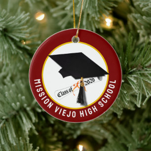 Cap Diploma Class 2026 Foto Abschluss Keramik Ornament