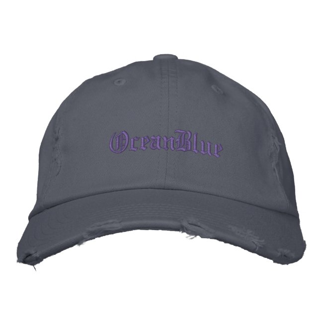 CAP EMBROIDERED OCEAN BLUE ART AND DESIGN  BESTICKTE BASEBALLKAPPE (Vorderseite)