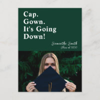 Cap Gown - Grüner moderner Abschluss