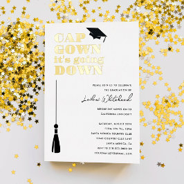 Cap Gown ist die Absolventen-Party Folieneinladung