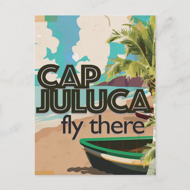 Cap Juluca Anguilla Vintager Urlaub Poster Postkarte (Vorderseite)