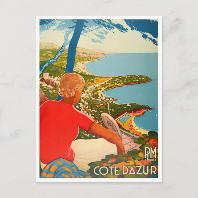 Cap Martin Roquebrune Frankreich Jahrgang Postkarte (Vorderseite)