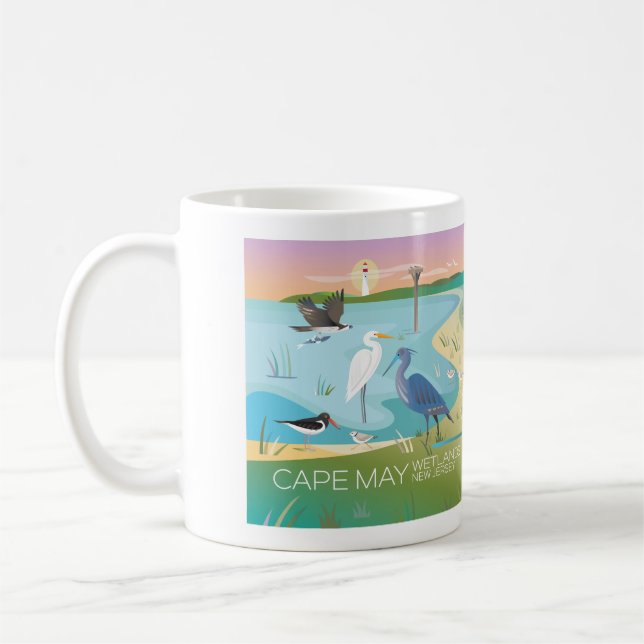 Cap May Wetlands 11oz ou 15oz Mug (Gauche)
