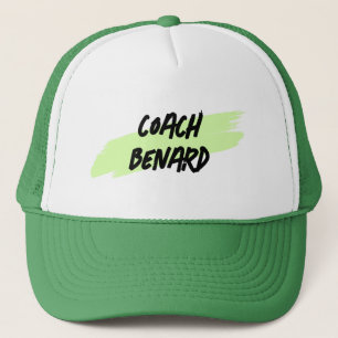 Cap mit Coach's Name, Danke, Geschenk für Coach Truckerkappe