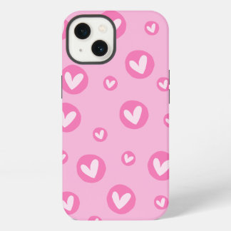 Capa IPhone Padrão de Corações Rosa Hülle