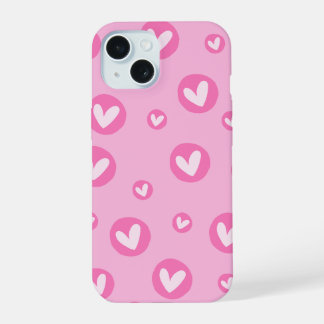 Capa IPhone Padrões de Coração 15 Hülle