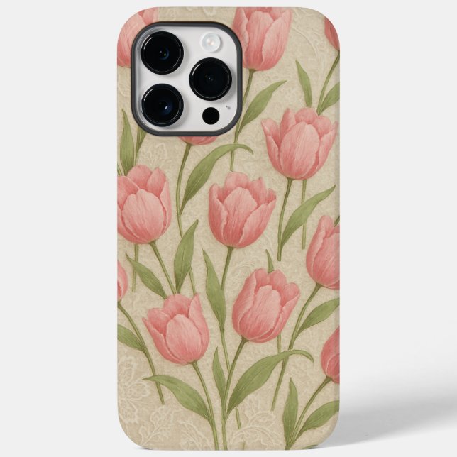 Capa para celular lírios e renda design  Case-Mate iPhone 14 pro max hülle (Rückseite)