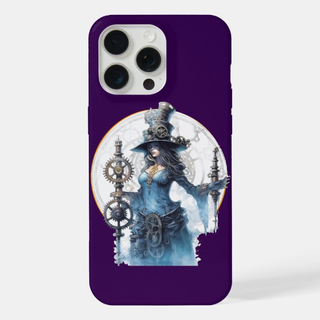 Capa para iPhone 15 Pro Max Evocação Steampunk Hülle (Rückseite)