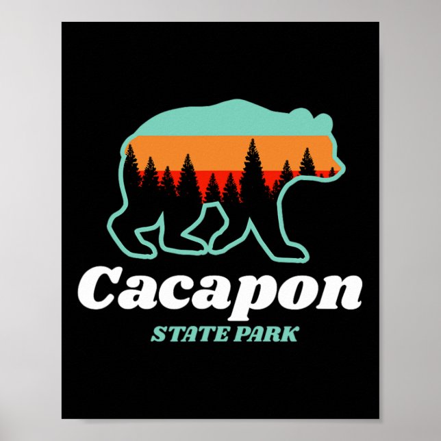 Capacon State Park West Virginia Bär Sommer  Poster (Vorne)