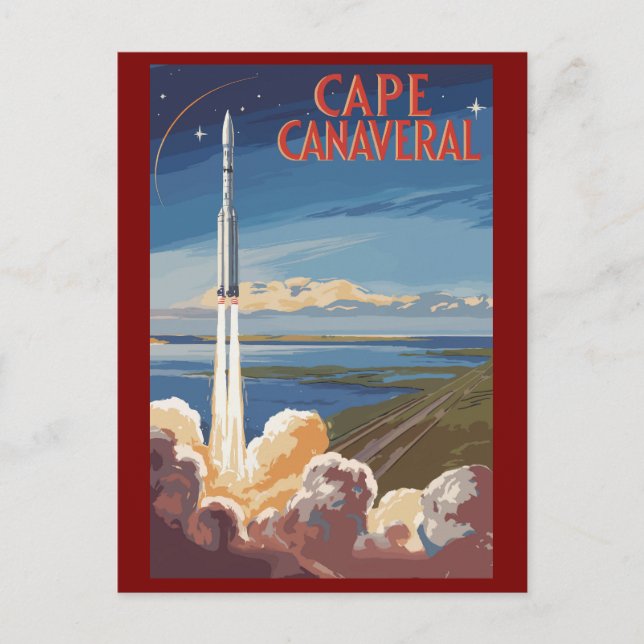 Capanna Canaveral Florida Painterly Travel Art Ret Postkarte (Vorderseite)