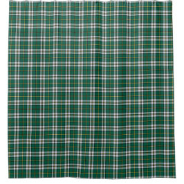 Capbreton Tartan Green and White Kariert Pattern Duschvorhang