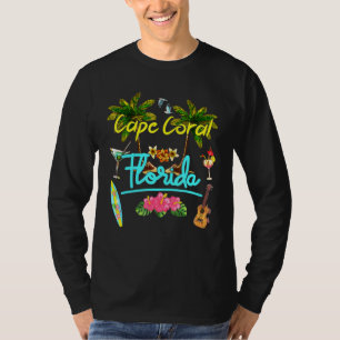 Capcoral Florida Beach Summer Palm Surf Sun Set T-Shirt