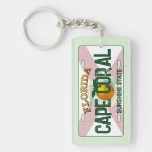 Capcoral Florida Flaggen-Nummernschild Schlüsselan Schlüsselanhänger
