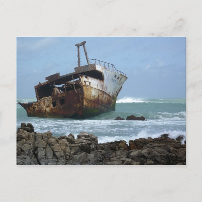 Cape Agulhas, Afrika, Shipwreck Postcard Postkarte (Vorderseite)
