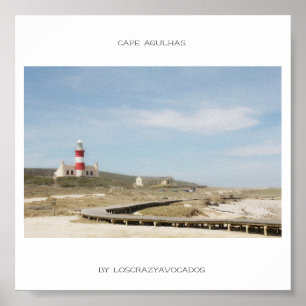 Cape Agulhas Leuchtturm Natur Landschaftsgestüt Po Poster