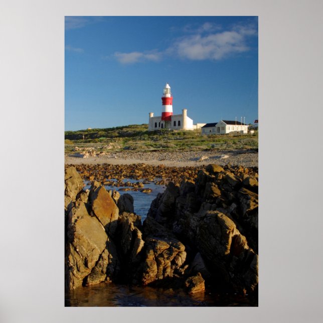 Cape Agulhas Leuchtturm, Western Cape Poster (Vorne)