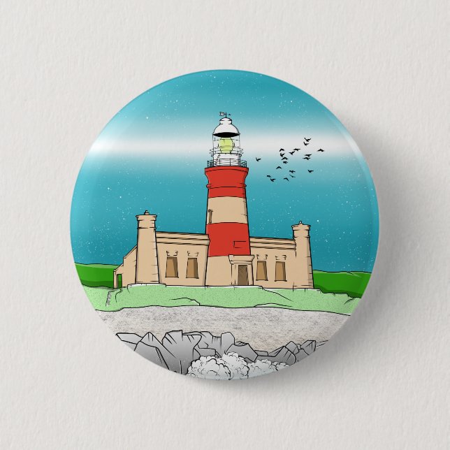 Cape Agulhas Lighthouse Button (Vorderseite)