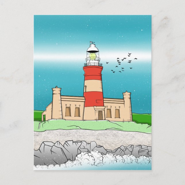Cape Agulhas Lighthouse Postkarte (Vorderseite)
