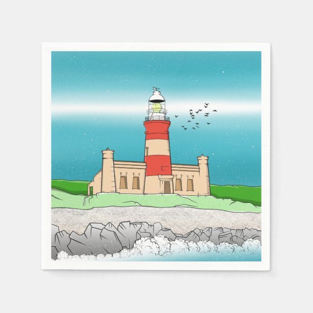 Cape Agulhas Lighthouse Serviette (Vorderseite)