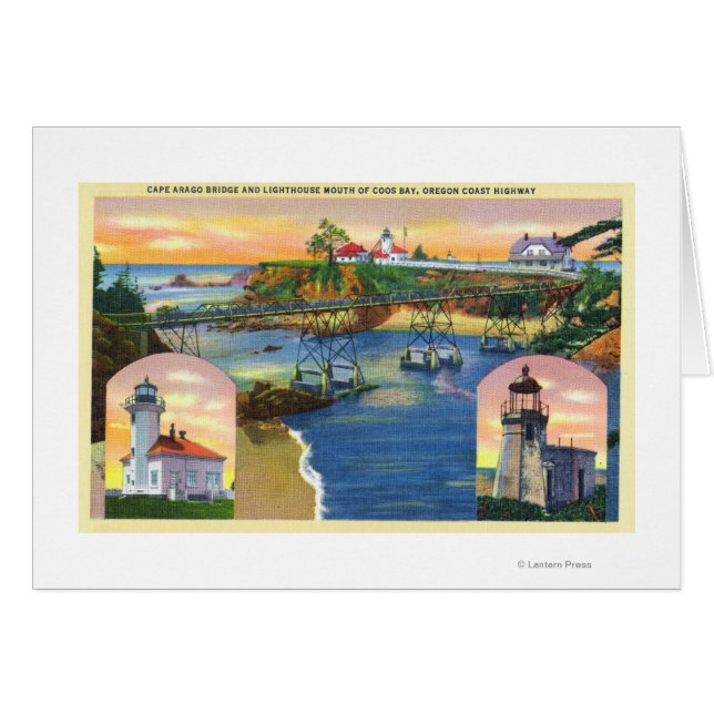 Cape Arago Bridge und Lighthouse Mouth (Vorderseite (Horizontal))