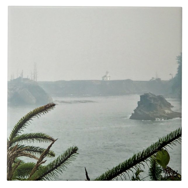 Cape Arago Leuchtturm, OR Fliese (Vorderseite)