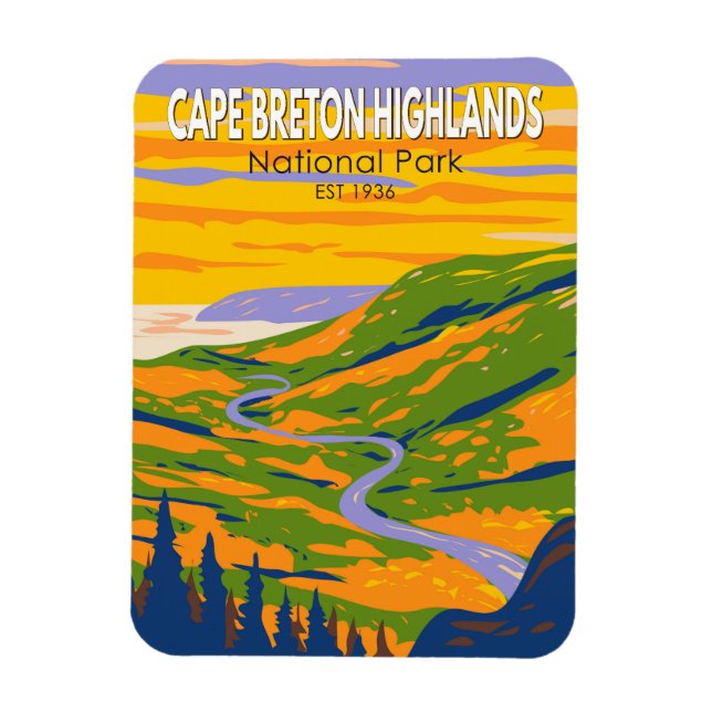 Cape Breton Highlands National Park Kanada Reisen Magnet (Vertikal)