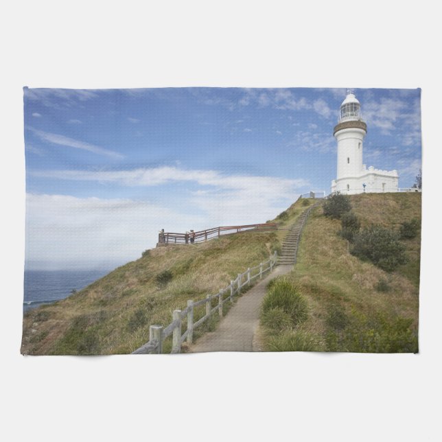 Cape Byron Lighthouse, Cape Byron (Australien 2 Geschirrtuch (Horizontal)