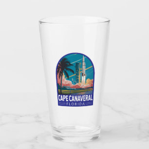 Cape Canaveral Florida Illustration Art Glas