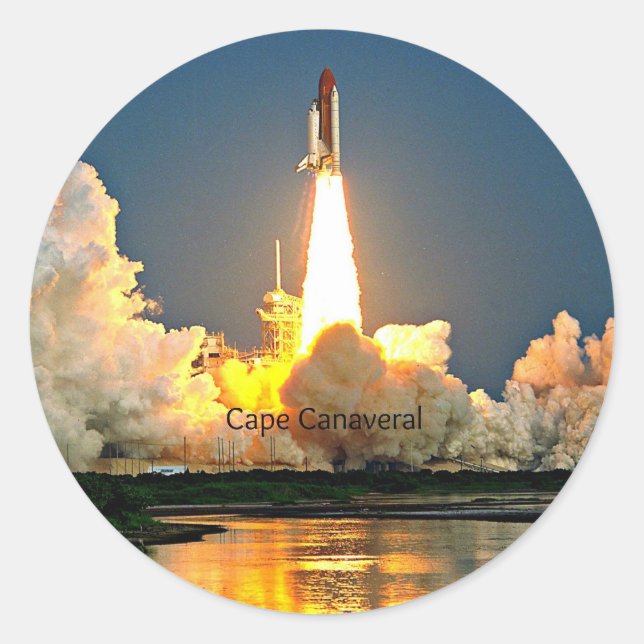 Cape Canaveral Florida Launch Pad Runder Aufkleber (Vorderseite)