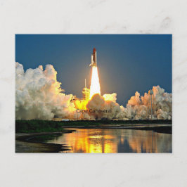 Cape Canaveral Launch Pad mit dem Label Postkarte
