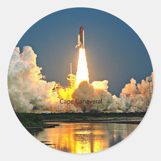 Cape Canaveral Launch Pad Runder Aufkleber (Vorderseite)
