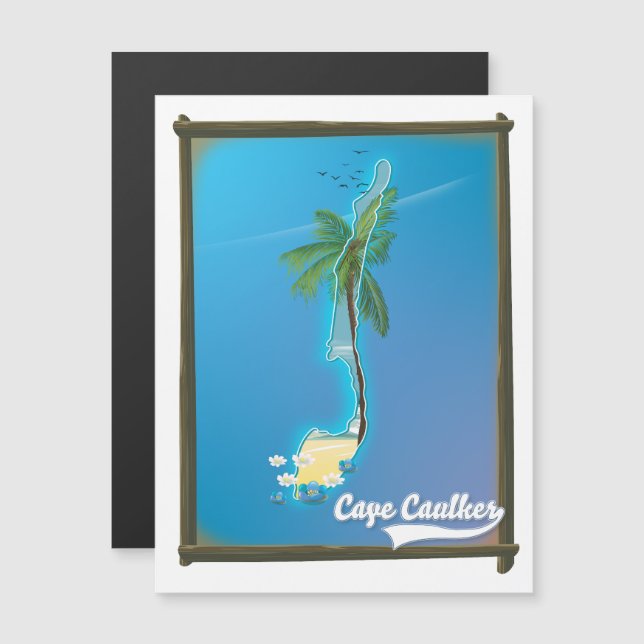 Cape Caulker Reiseplan Magnetkarte (Vorne/Hinten)